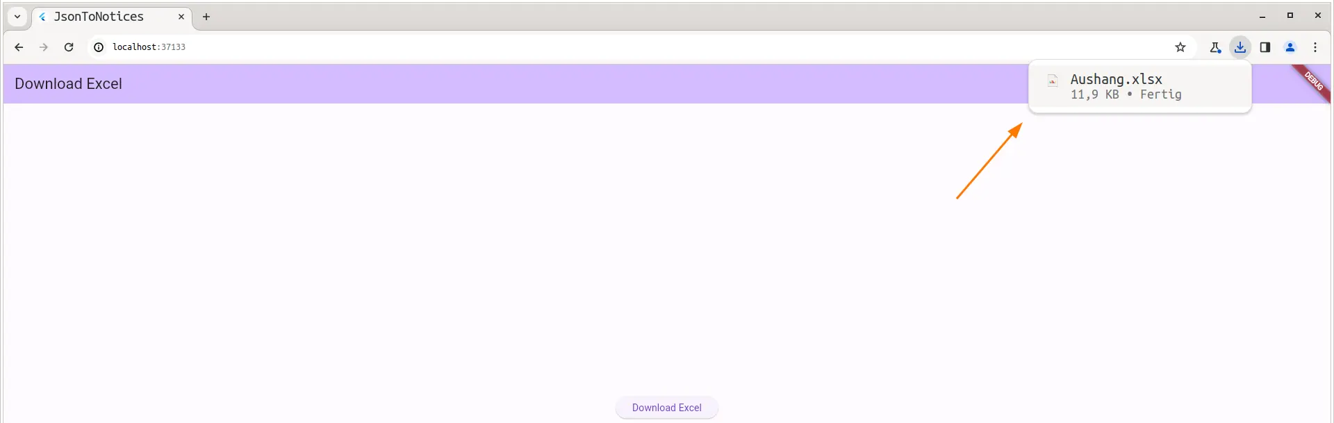 Click on downloaded file